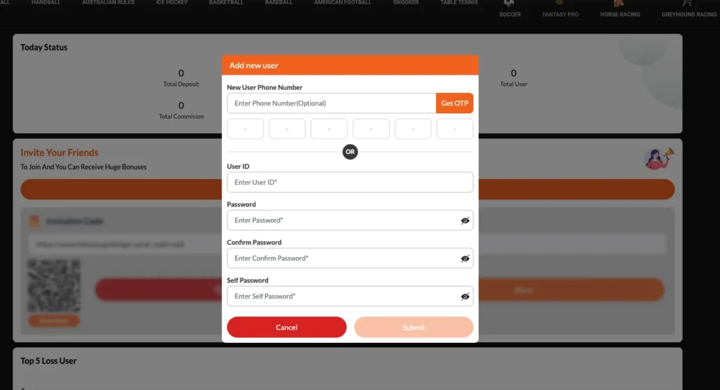 Directly add users to your downline without waiting for them to signup.