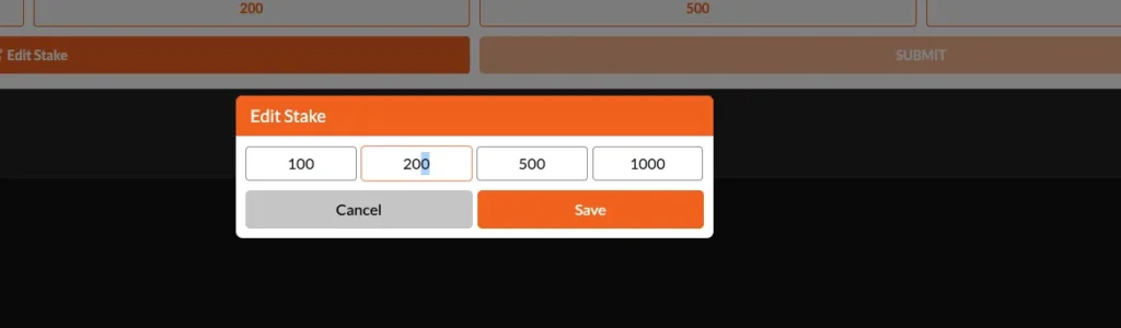 Quick Deposit Options: Pre-Set Amounts