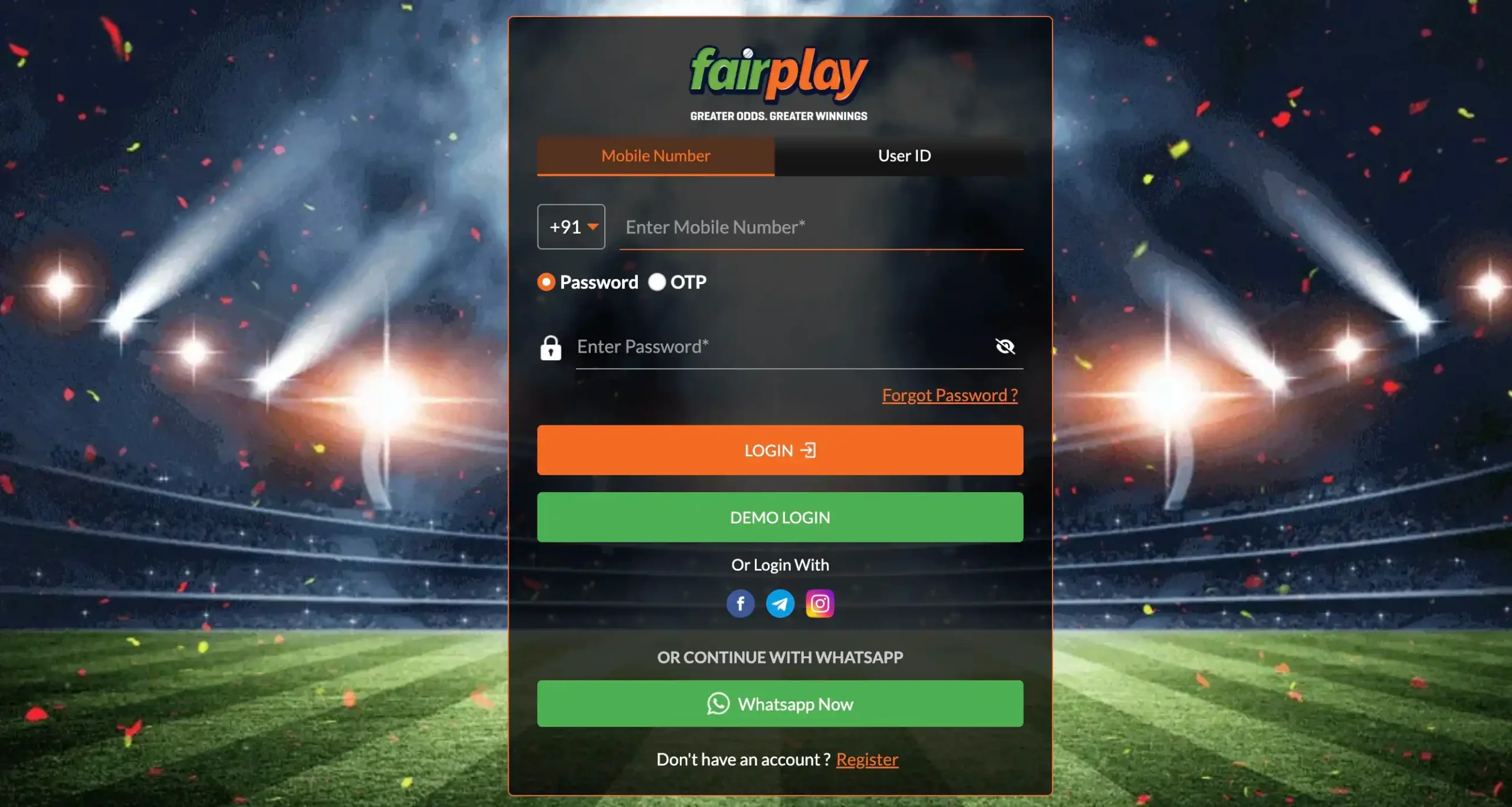 FairPlay Mobile Login