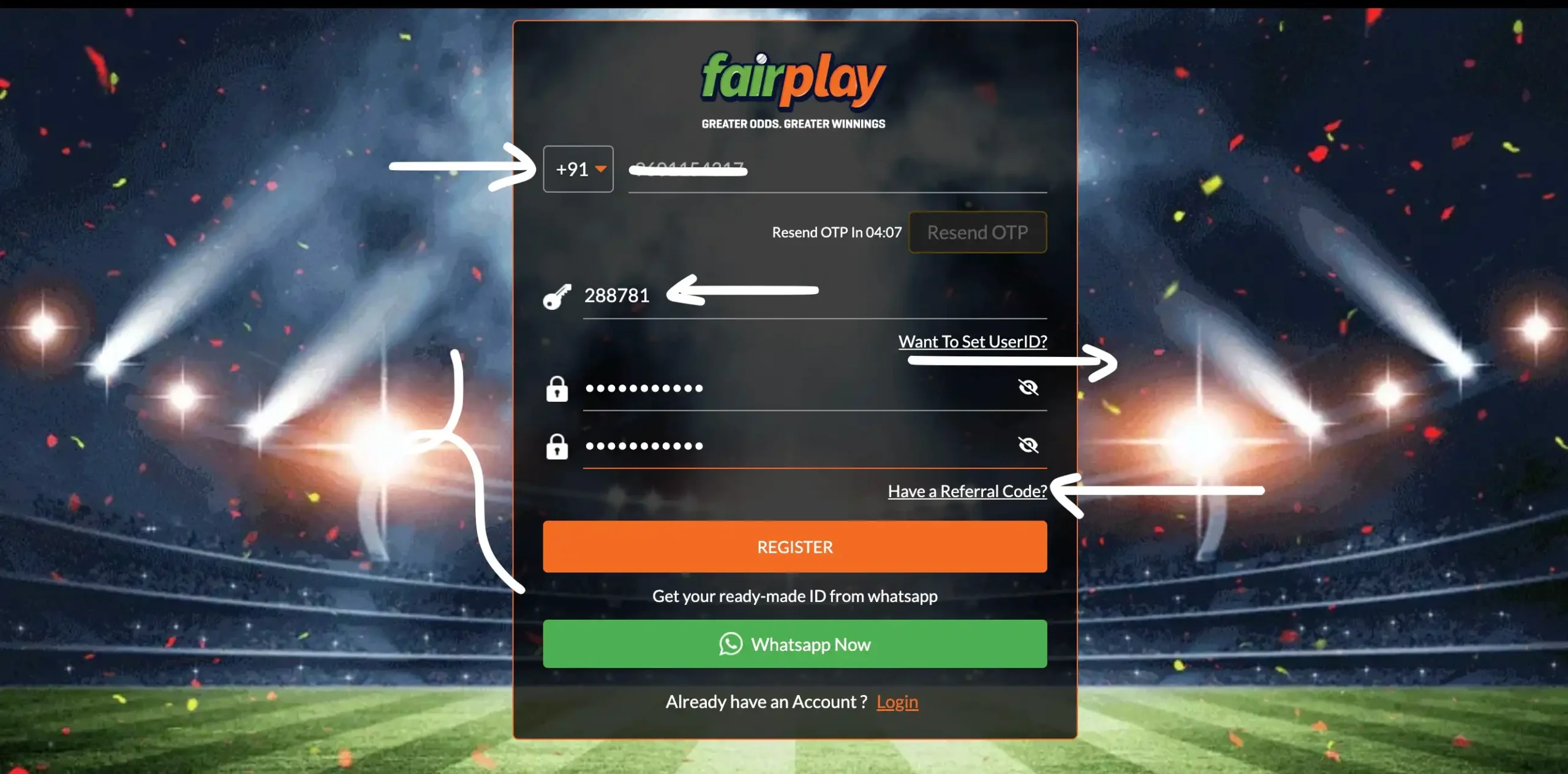 FairPlay Mobile Registration